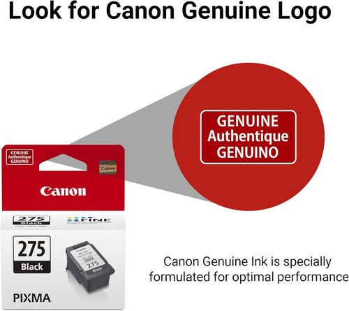 Canon PG-275 Black Ink Cartridge - Genuine Replacement for TS3520/3522, TR4720/4722, TS3720/3722