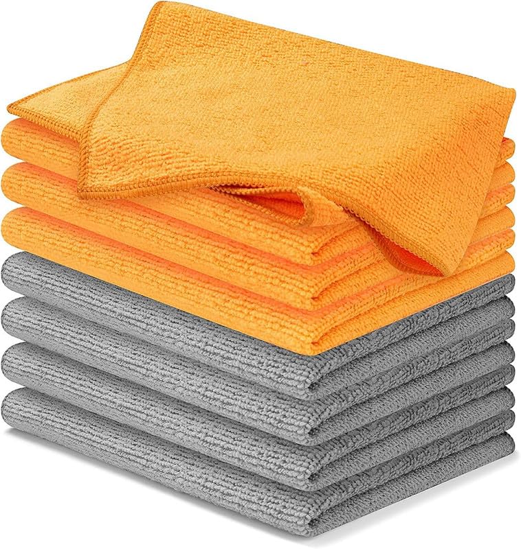 USANOOKS Ultra-Absorbent Microfiber Cleaning Cloths - 8 Pack