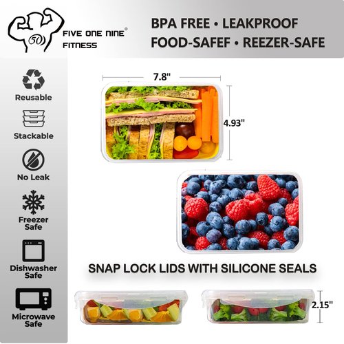 519 Fitness Meal Prep Backpack,Hiking Outdoor Insulated Unisex Lunch Cooler with Computer Compartment,Include 6 Meal Containers,2 Ice Packs and Shaker