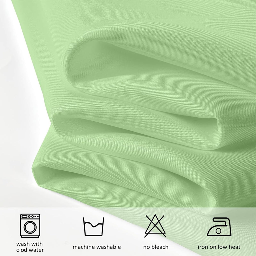 pepmily 8 Pack Light Green Round Tablecloth 120 Inch Round Table Cloth, Wrinkle Resistant and Washable Tablecloth Polyester Fabric Table Cloth Round Cover for Dining Wedding Banquet Party
