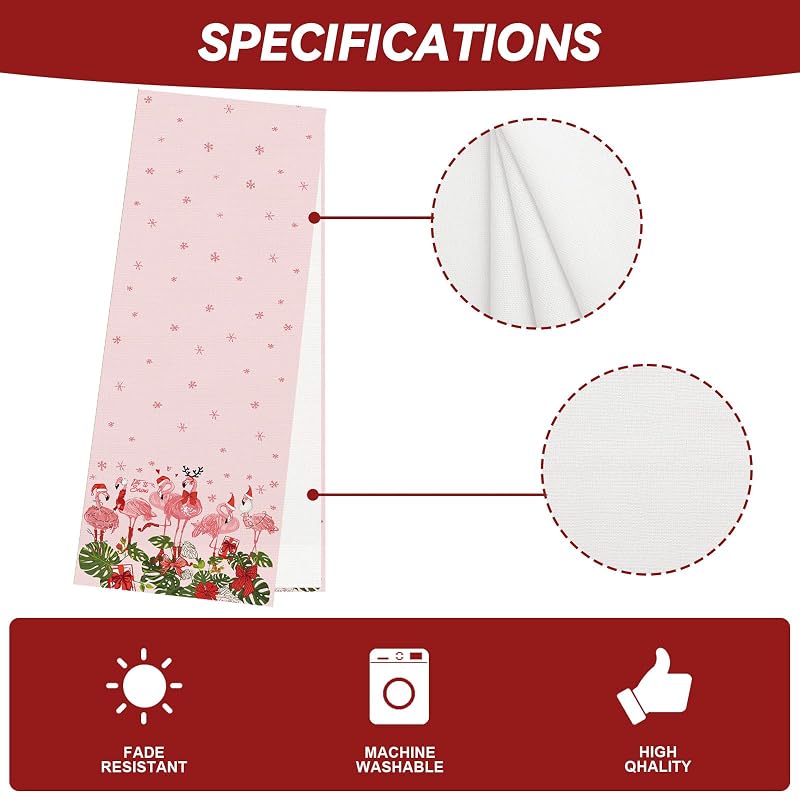 Pink Hawaiian Christmas Table Runner 13x72 Inches - 100% Polyester, Holiday Decor (Variation: Hawaiian Christmas+13" x 72")