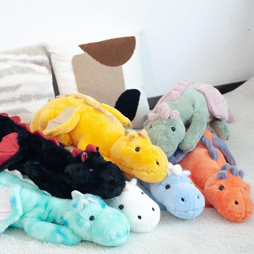 ARELUX Large 36in Cute Dragon Stuffed Animals Plush Toy Soft Black Pterosaur Plushie Giant Fuzzy Dinosaur Pillow Plushies with Wings Cuddly Gifts for Friends Family