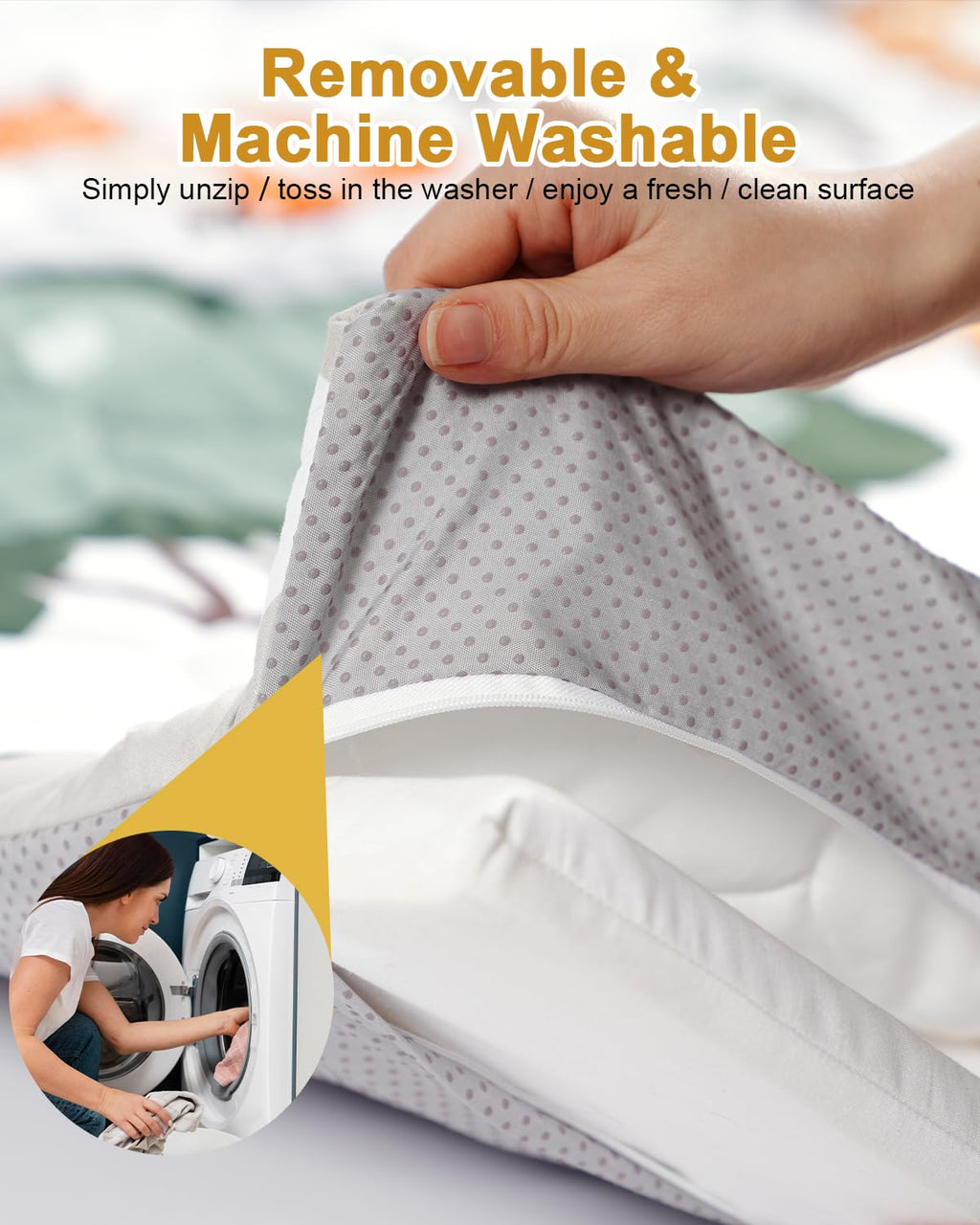 TINYHARBO Premium Foam Baby Play Mat - Extra Thick, Non-Slip & Machine Washable | 50" x 50" for Infants & Toddlers