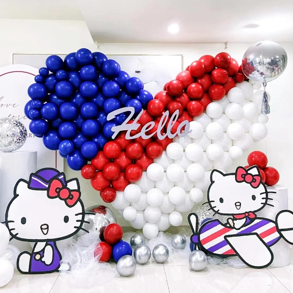 Red White and Blue Latex Balloons - 100 Pack for 4th of July Celebrations & Patriotic Events
