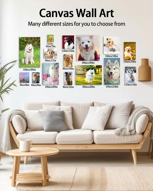 AbcCustomize Canvas Wall Art - Personalized Photo Prints for Bedroom & Living Room Decor
