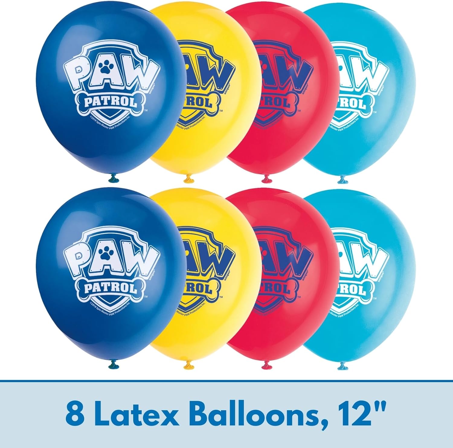 Paw Patrol Balloons - 8 Latex & 1 Foil Balloon Bundle | Chase & Skye Birthday Party Decorations