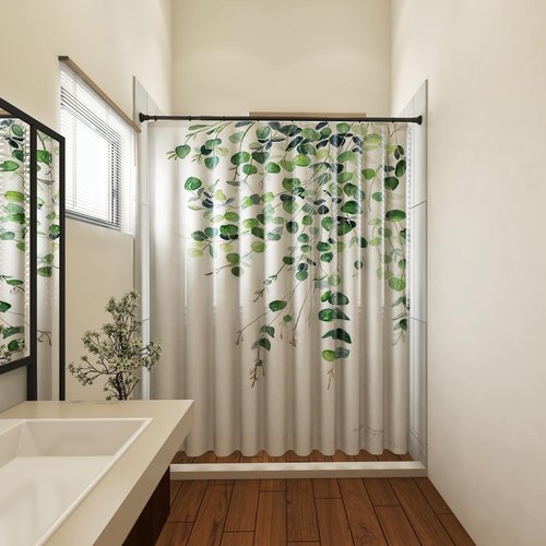 Design House Adjustable Shower Rod, 42-Inch to 72-Inch, Design House Heavy Duty Shower Curtain Rod, Expandable, Non-Slip, Matte Black, 582775