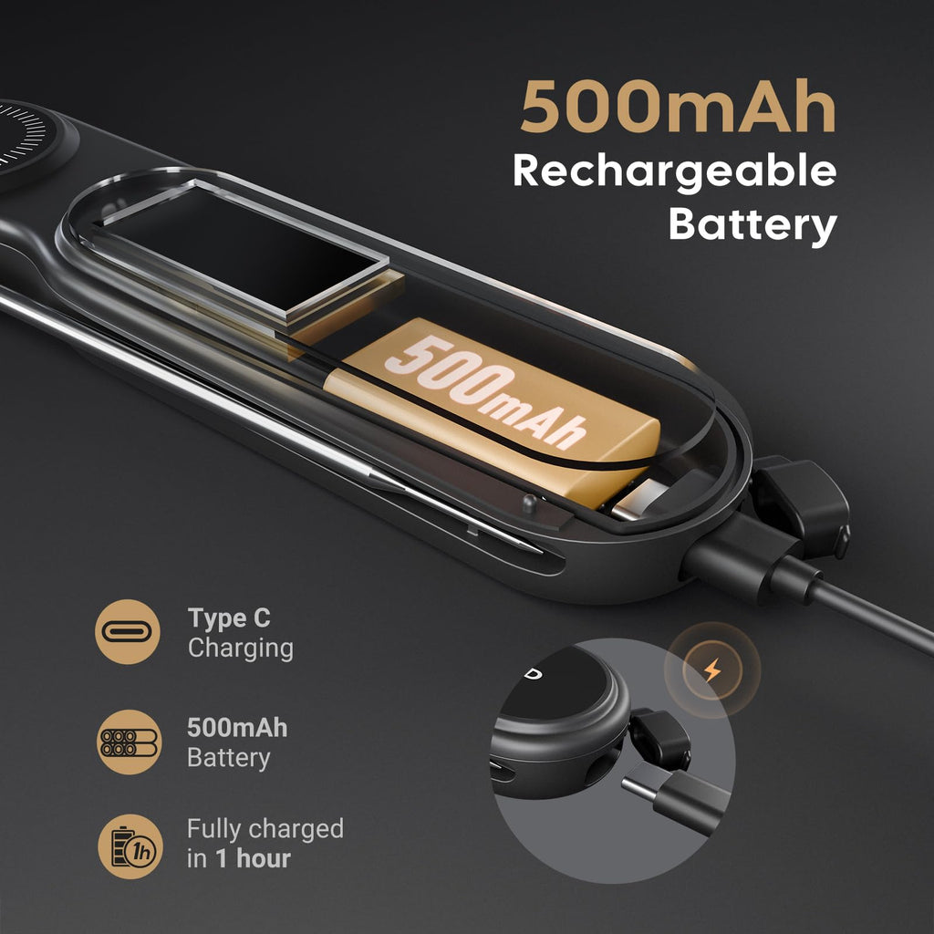 0.5 Seconds Rechargeable Instant Read Meat Thermometer for Cooking, INKBIRD Digital Food Thermometer with VA LCD Screen -58.0℉~572℉ Waterproof Kitchen Thermometer with Magnet, Candy Grill BBQ Frying