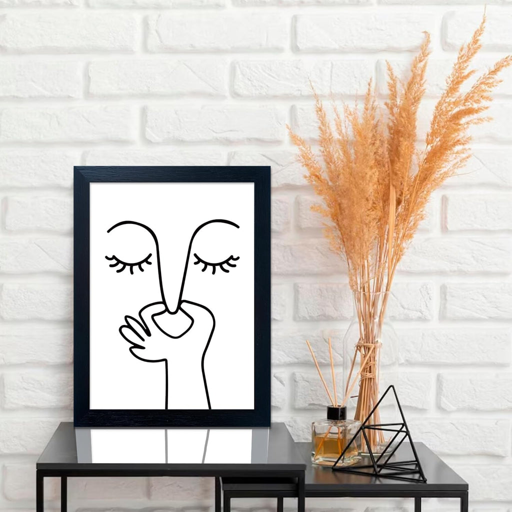 Regine Switzerland Funny Bathroom Wall Art - Humorous Canvas Print for Guest Toilet Decor | Black and White Design