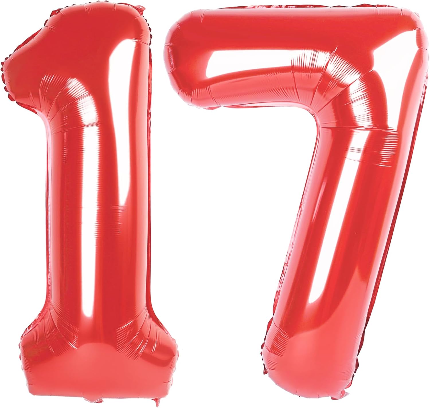Regine Switzerland 40-Inch Red Number 17 Balloon - Perfect for 17th Birthday & Anniversary Celebrations