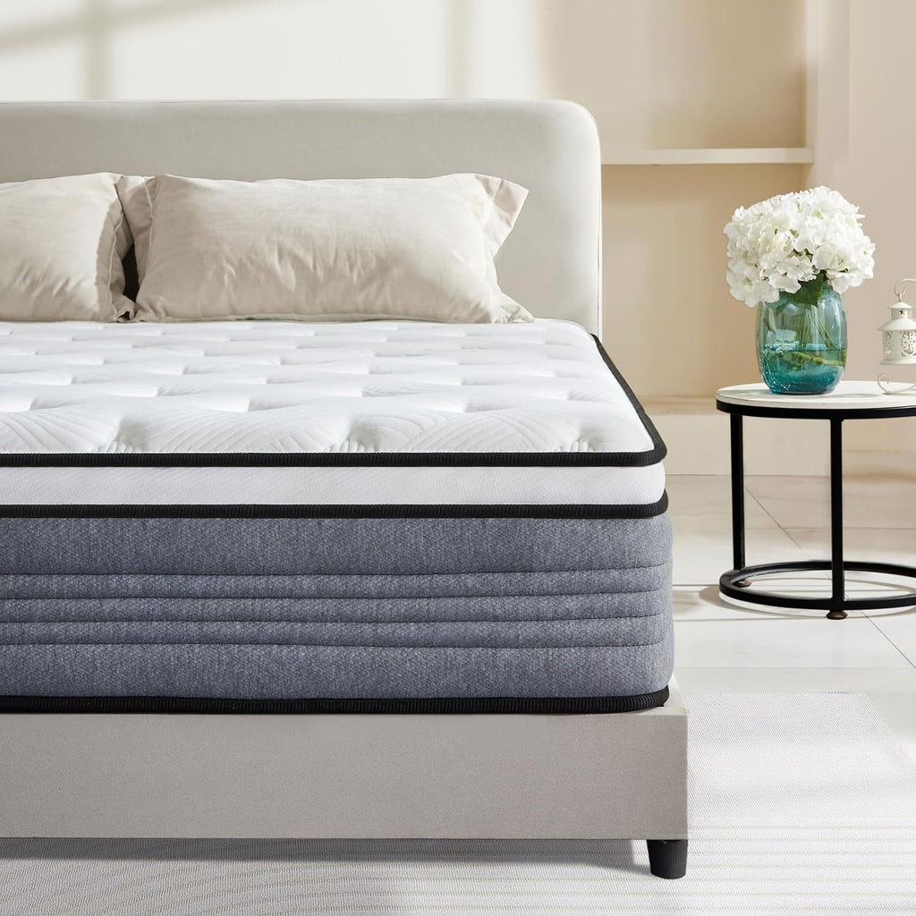 Regine Switzerland Queen Mattress - 12 Inch Medium Firm with Pocketed Springs for Pressure Relief