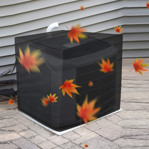 Air Conditioner Cover for Outside Units with Windproof Straps & Reinforced Buckles 420D Heavy Duty Square ac Covers Outdoor Protects HVAC Condenser From Winter Rain Snow Ice Dust Up to 36x36x39 inches