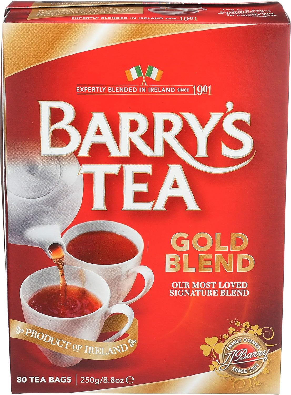 Barrys Gold Blend Tea Bags, 80 Count, 8.8 Ounce (Pack of 6)