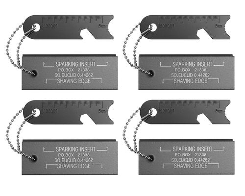 Flint Magnesium Fire Starter, Magnesium Waterproof Matches Outdoor Survival Fire Kits with Striker for Camping Hiking Emergency(4 Pack)