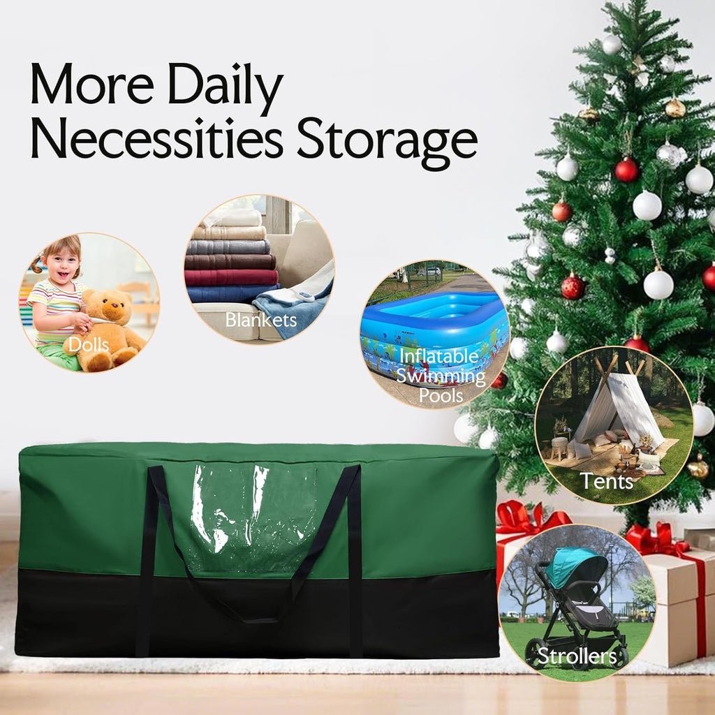 Skiennix Christmas Tree Storage Bag - Fits Up to 10 Ft Tall Trees | Heavy-Duty 600D Oxford Material with Reinforced Handles & Dual Zipper