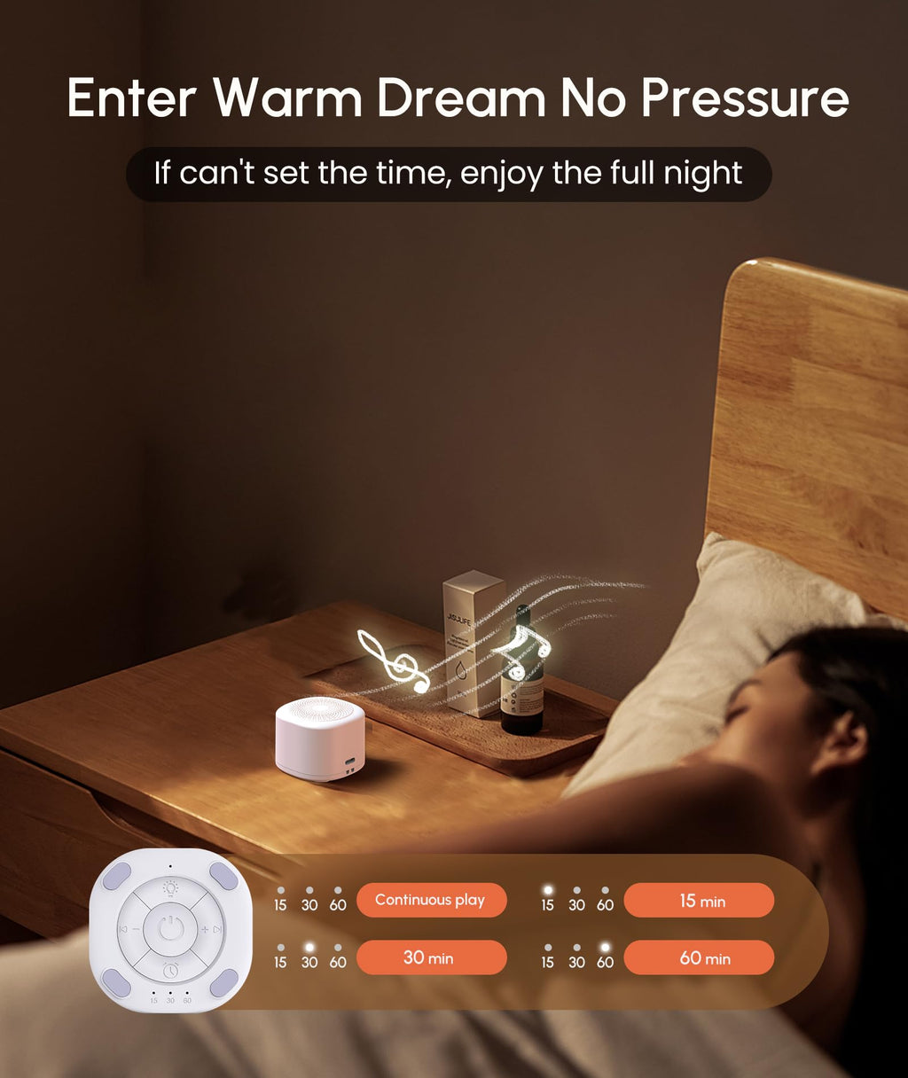Mini Sleep Sound Machine, Portable White Noise Machine for Baby Sleeping Sounds Machine,10 Sounds Lullaby,7 Gradient Night Light Noise Sleeping Machines, Adjustable 30 Volumes Sleep Timer for Kids