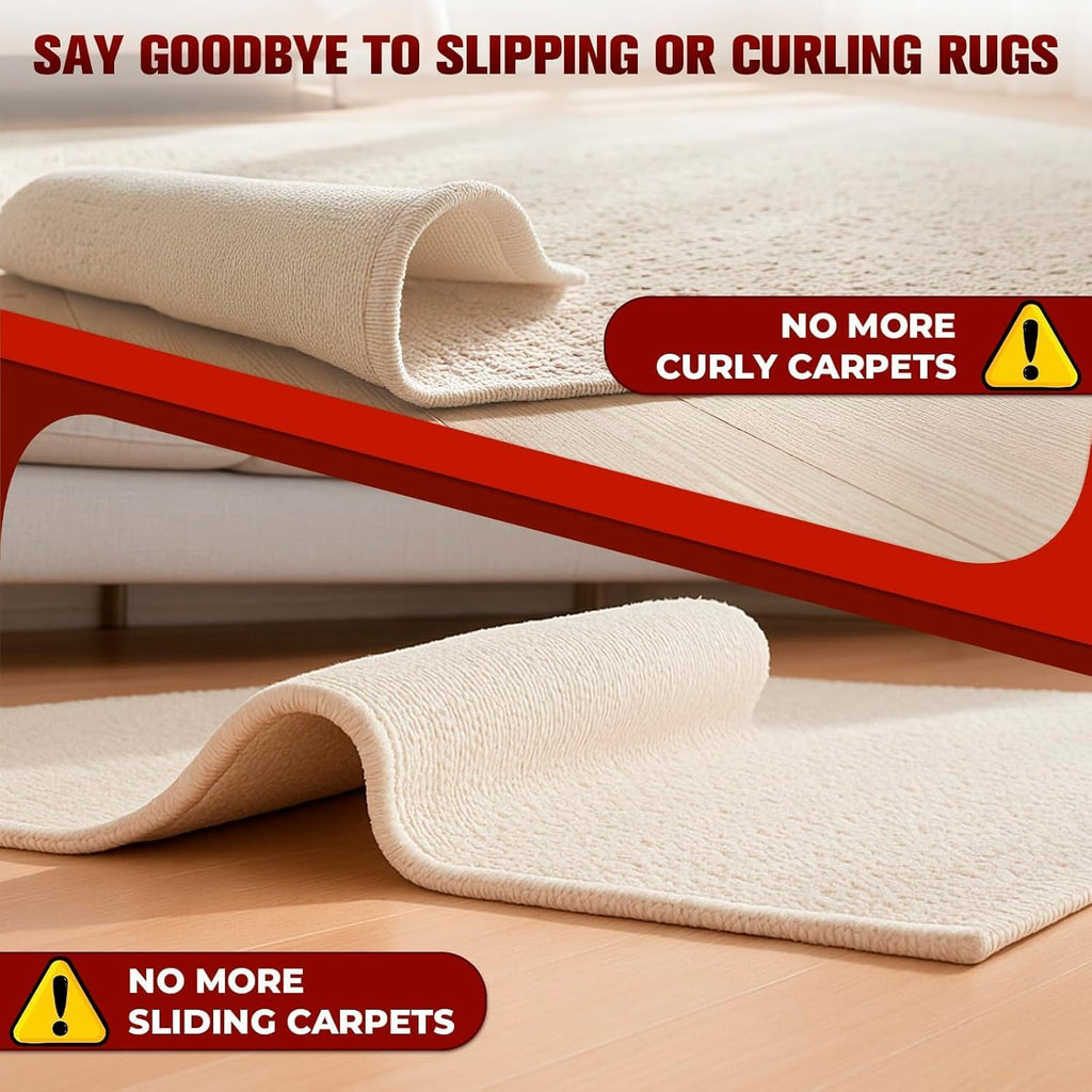 Skiennix 12PC Double-Sided Carpet Tape - Heavy Duty Non-Slip Adhesive for Hardwood Floors & Area Rugs
