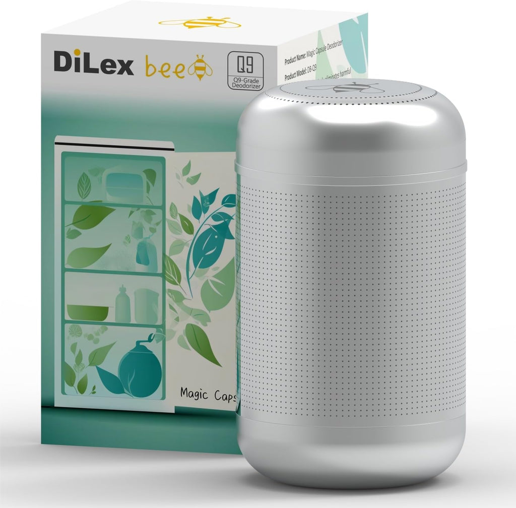 Magic Capsule Refrigerator Deodorizer - 10-Year Odor Eliminator | Superior to Baking Soda & Charcoal Bags