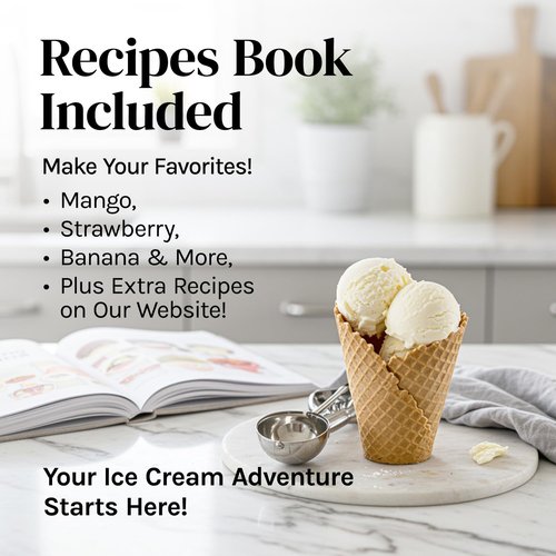 Fun Electric Ice Cream Maker Machine for Kids – Best Countertop Ice Cream Machine for Homemade Soft Serve, Sorbet, Gelato, Frozen Yogurt – Fun Small Personal Dessert Maker for Families, Easy to Clean
