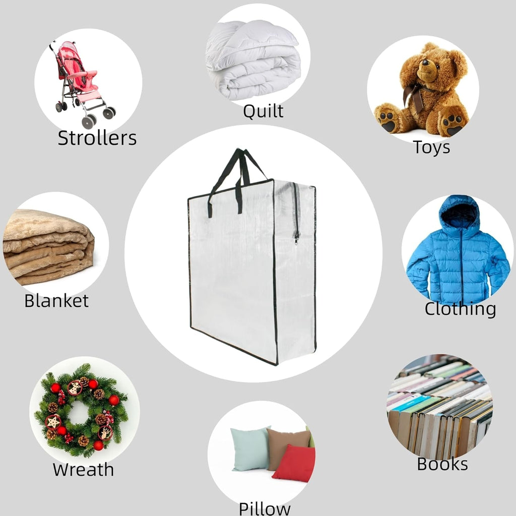 Clear Storage Bags by [Brand Name] - 2 Pack Zippered Blanket Bags for Closet & Underbed Organization