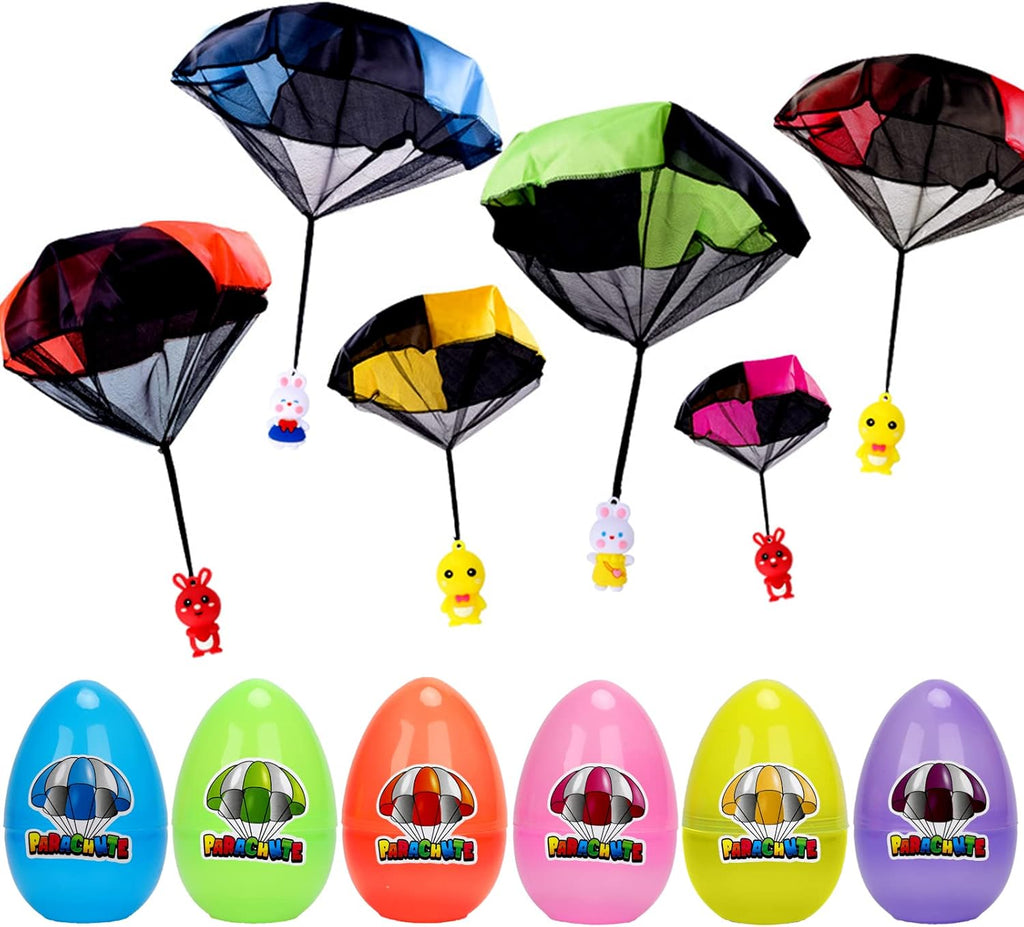 Skiennix 6 Pack Easter Eggs - Fun Parachute Toys for Kids | Perfect Easter Basket Stuffers