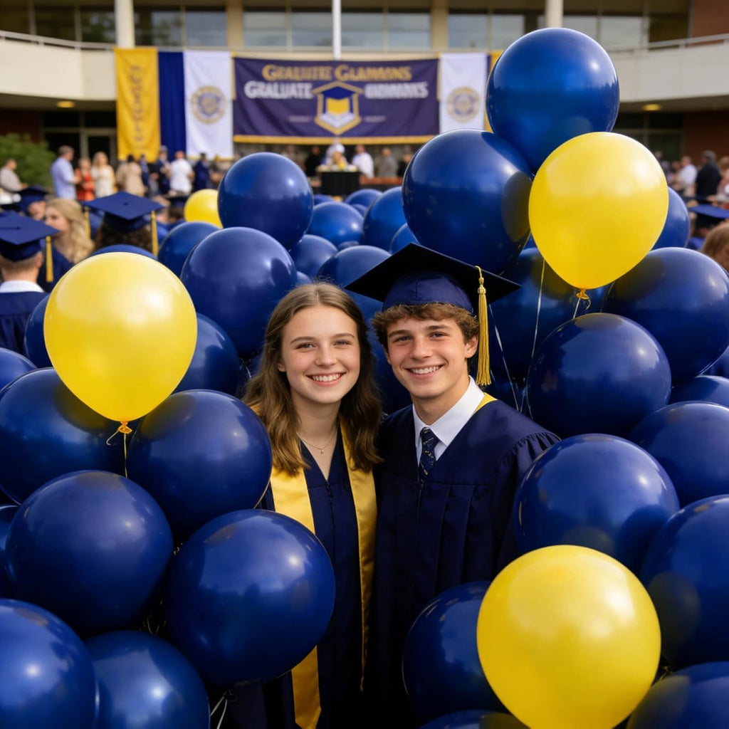 Skiennix Navy Blue Balloons - 12 Inch Latex Balloons for Birthday Parties & Baby Showers | 110 Pack