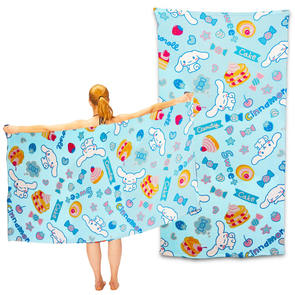 SANRIO Hello Kitty and Friends Towel Set for Kids - Bundle with Hello Kitty & Friends Cinnamoroll Microfiber Towel Plus More Gift Set for Girls