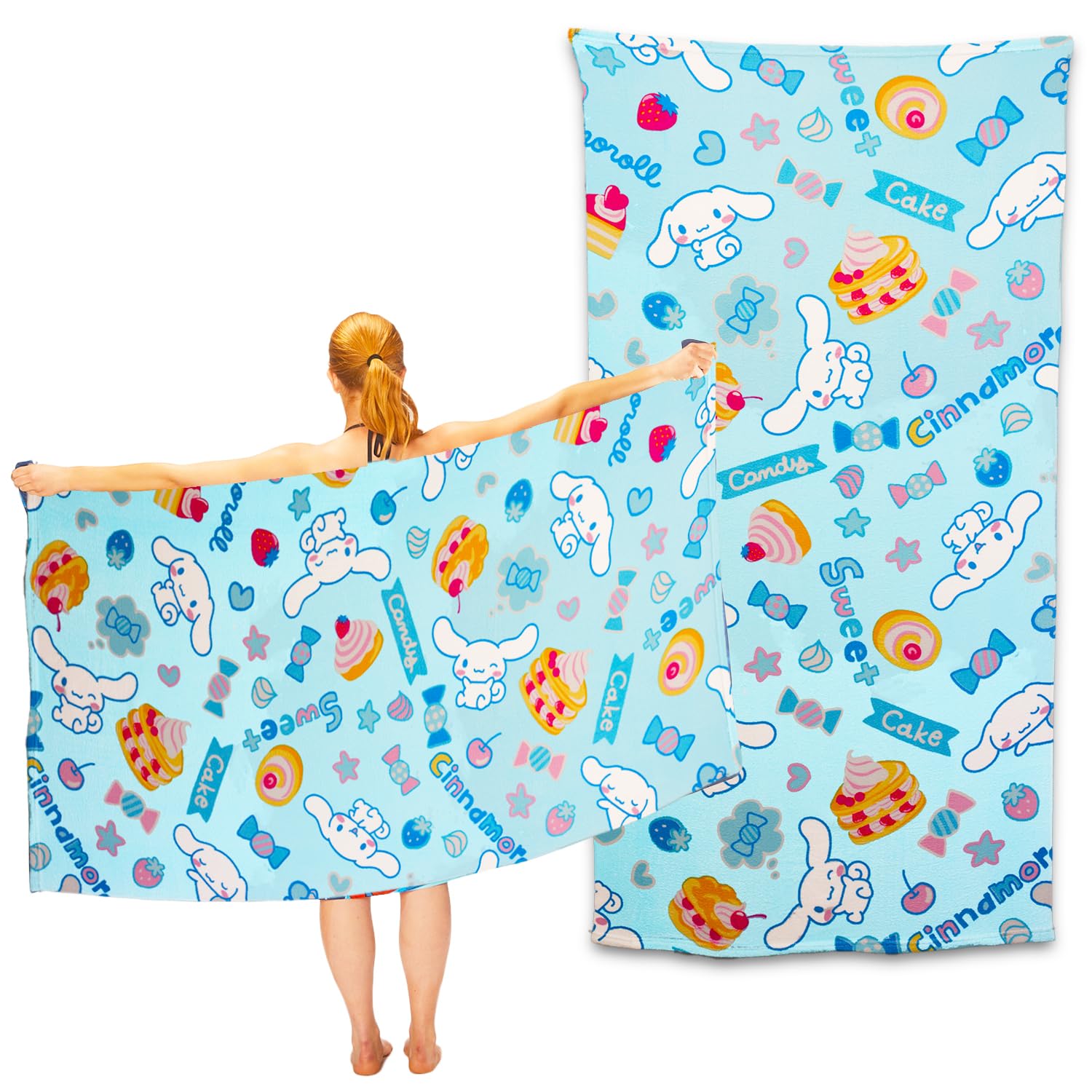 SANRIO Hello Kitty and Friends Towel Set for Kids - Bundle with Hello Kitty & Friends Cinnamoroll Microfiber Towel Plus More Gift Set for Girls