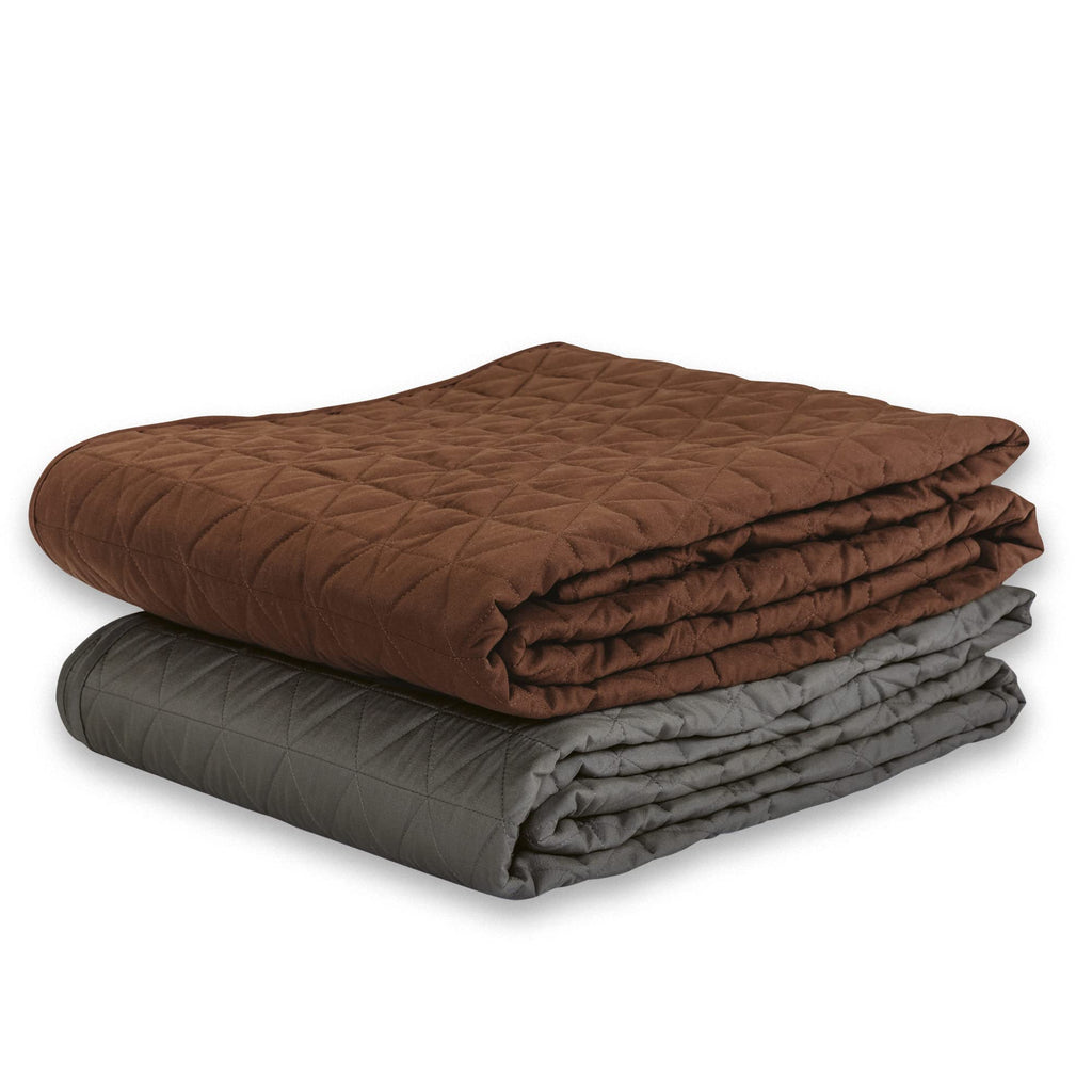 EarthLite Premium Quilted Blanket – Extra Soft Microfiber, Hypoallergenic, Reversible, Machine-Washable (60" x 90"), Taupe