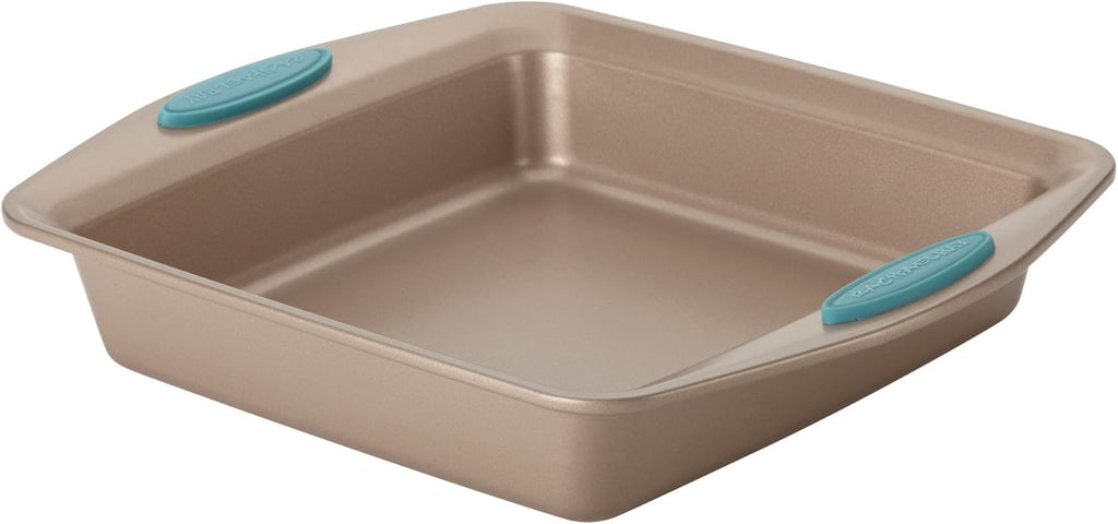 Rachael Ray Cucina Nonstick Baking Pan - 9-Inch Square Cake Pan in Brown | Easy Release & Cleanup