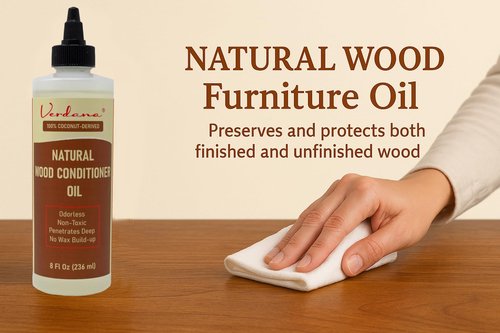Verdana Natural Wood Conditioner Oil – 8 Fl Oz – Plant-Based, Odorless Furniture Conditioner for Wood Tables, Cabinets, Dressers & Antiques – Nourish, Polish & Protect – Non-Toxic Conditioning Oil
