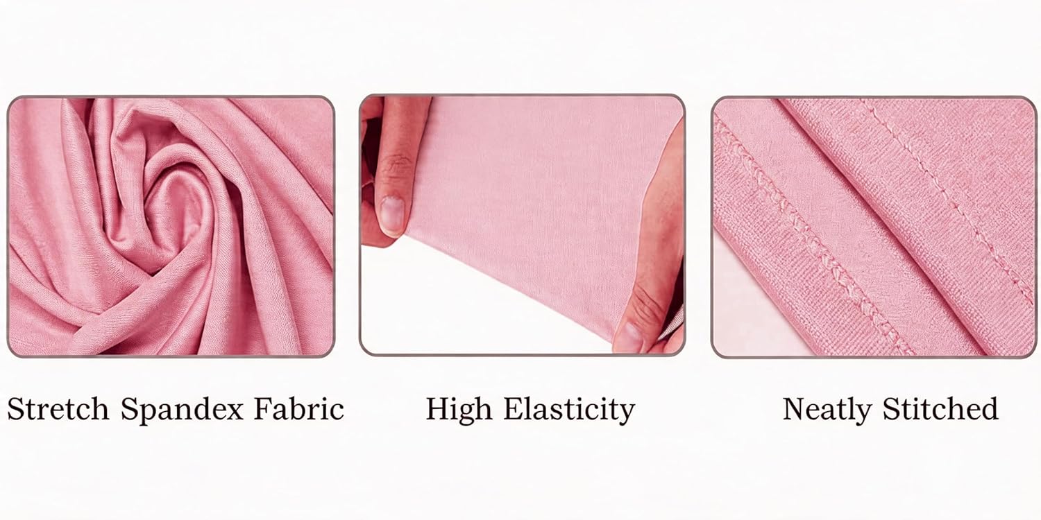 Skiennix 7.2 FT Pink Arch Backdrop Cover - Fitted Spandex for Weddings & Baby Showers