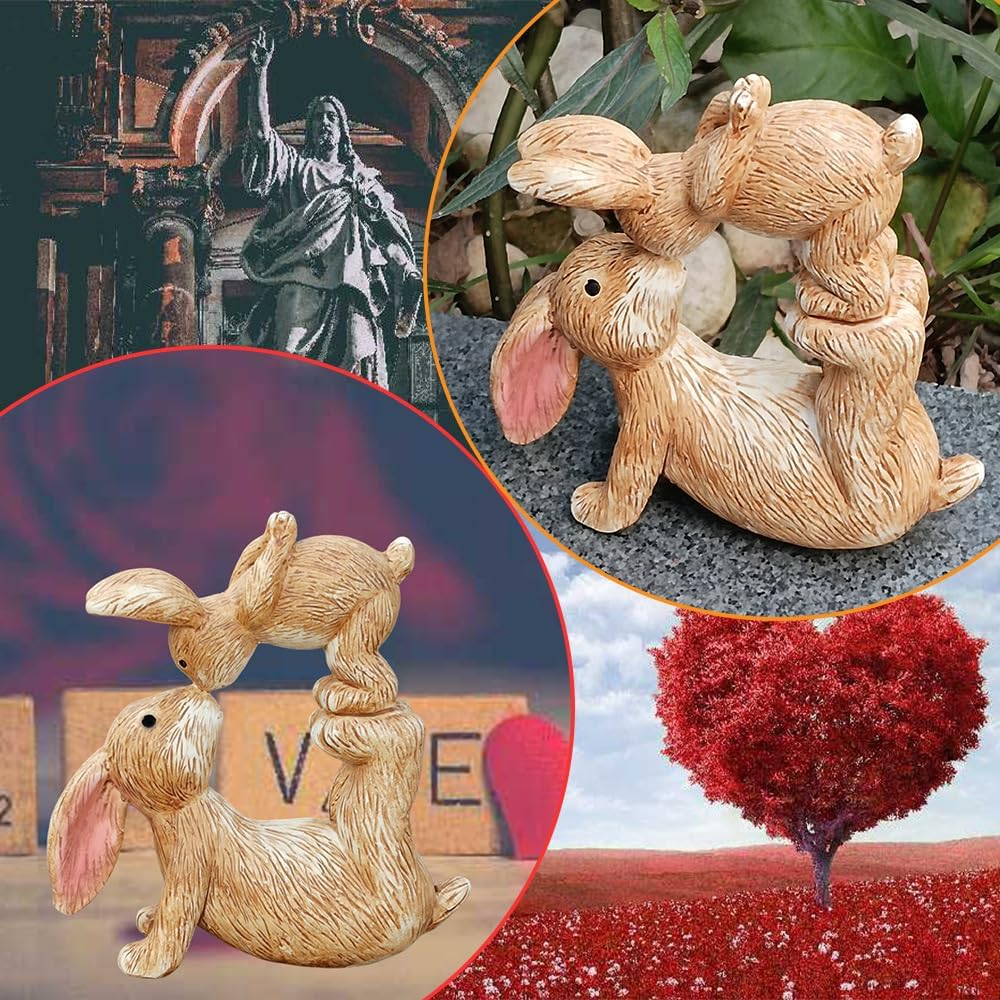 Skiennix Rabbit-Shaped Statues - Charming Easter Ornaments | Perfect Anniversary & Valentine's Day Gifts