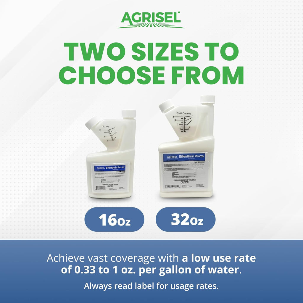 Agrisel Bifenthrin Pro Insect Control - Safe for Plants & Crops, 1 Gallon with 3-Pack Gloves