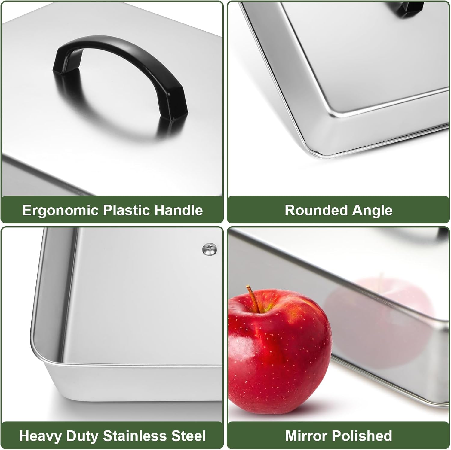 Blackstone Griddle Accessories - Heavy Duty Rectangular Basting Cover & Stainless Steel Cheese Melting Dome | Ideal for Flat Top Grill Cooking