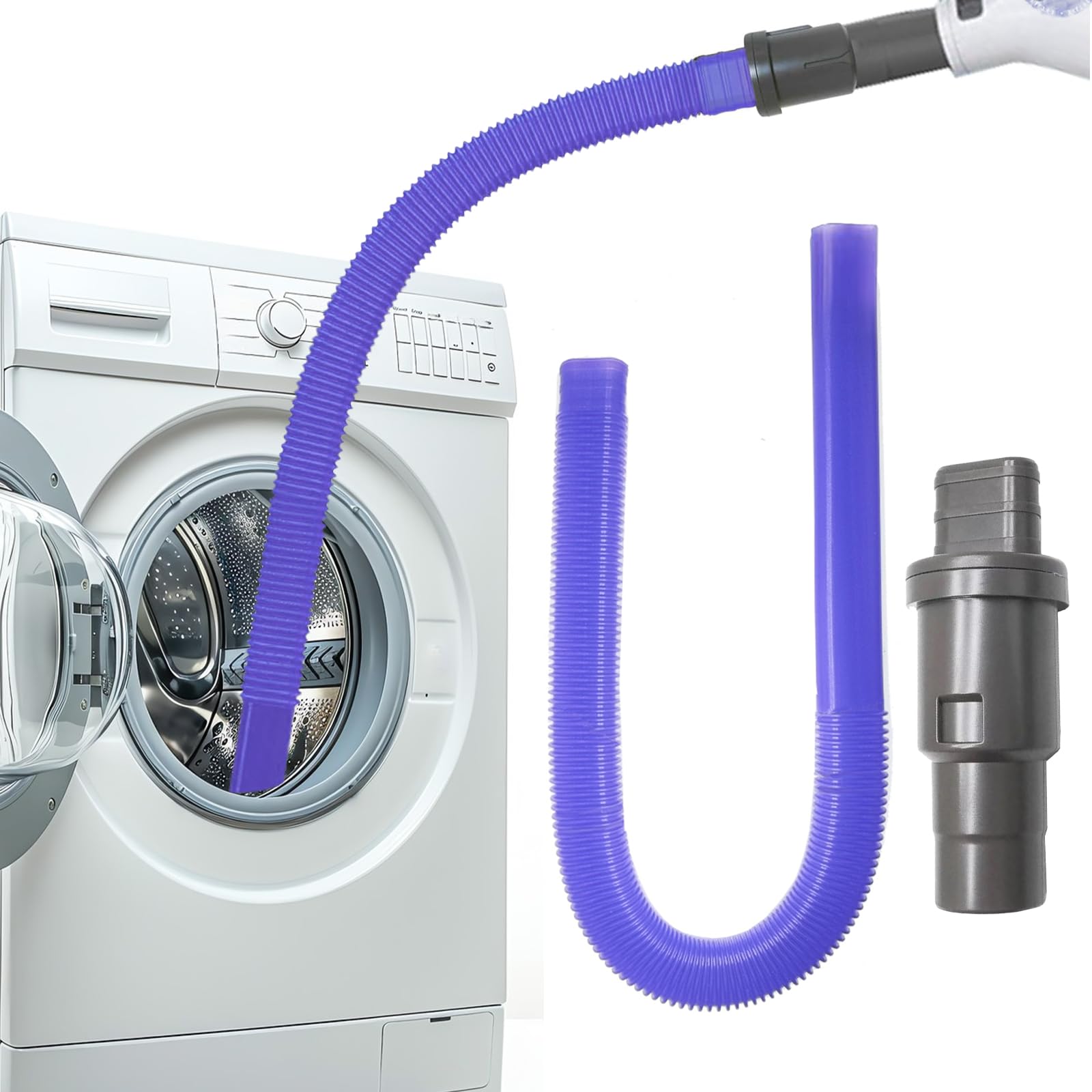 Dryer Vent Cleaner Kit Compatible with Shark Vacuum Hose Attachment, Cleaning Tools for Dryer Vents, Dryer Lint Cleaner for Series NV350, NV351, NV352, NV353,NV360,NV500, NV501 NV752 NV751