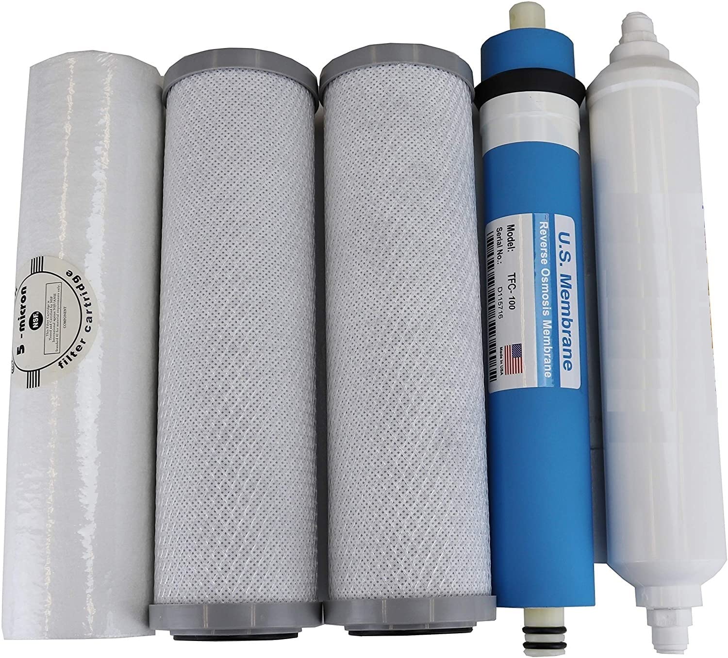 Compatible APEC Ultimate Complete 5 stage high capacity filter set for model RO-90 3/8” RO-HI RO Reverse Osmosis systems FILTER-MAX-90-38 3/8", 100% compatible + instructions and free tech support