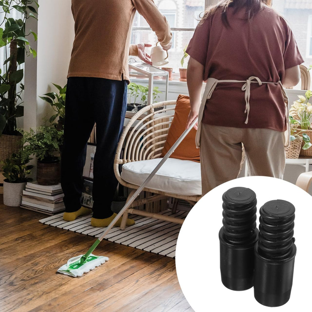 Uonlytech Threaded Broom Handle End Adapter - 2.16" x 0.78" Replacement Tips for Floor Cleaning | 2-Pack