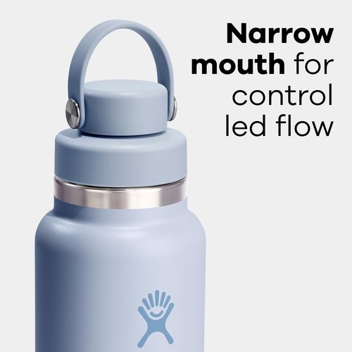 Hydro Flask Water Bottle - Insulated Stainless Steel - Wide Mouth Chug Lid, Non Spill, Leakproof in 32 Oz Aloe Green