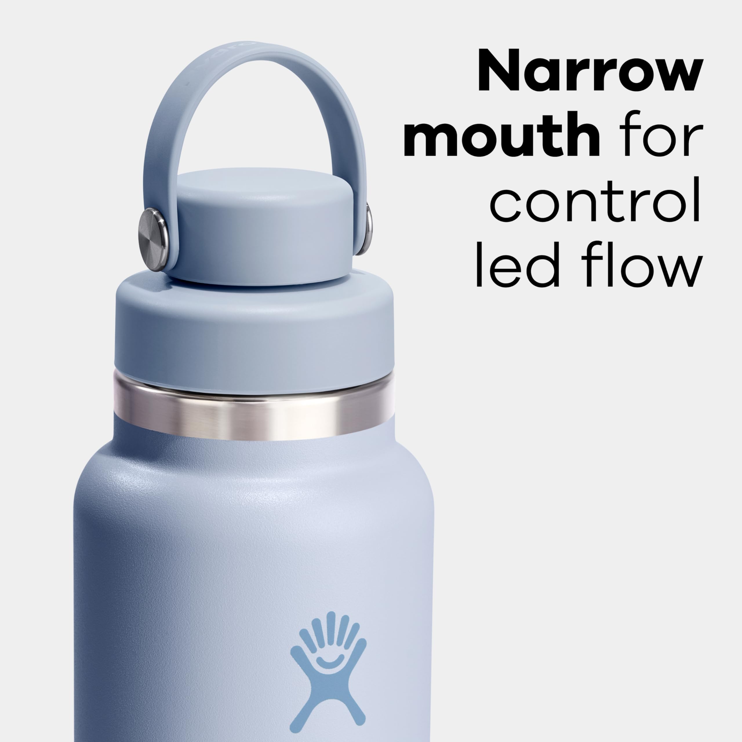 Hydro Flask Water Bottle - Insulated Stainless Steel - Wide Mouth Flex Chug Lid, Non Spill, Leakproof in 32 Oz Sandpiper