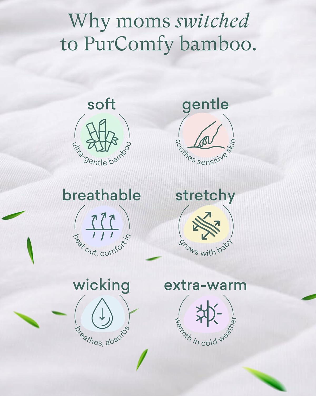 PurComfy Sleep Sack - 2.5 TOG Premium Bamboo Viscose Warm Baby Sleeping Bag | Supersoft Quilted Design