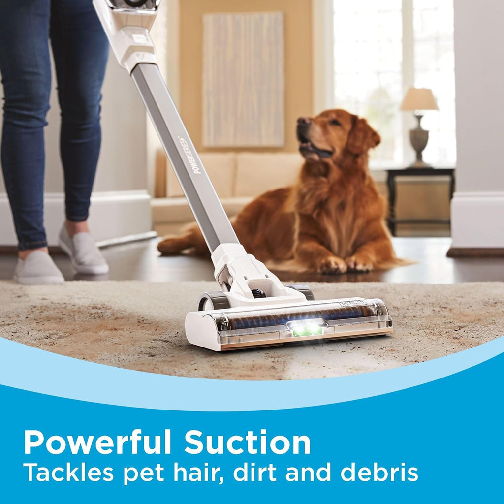 BLACK+DECKER 16V MAX Cordless Stick Vacuum - Lightweight, Multi-Surface, LED Lights, White