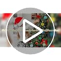 12pcs Iridescent Crystal Ornaments for Mini Christmas Tree, 1.18″ Glass