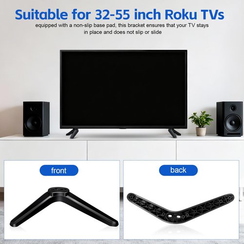 iplusmile Universal TV Stand - 2Pcs Tabletop TV Mounting Bracket Legs with Screws Compatible with Roku 32-55 Inch Screens, Easy Installation Base