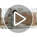 RABUSOFA Floral Throw Pillow Covers Set of 2, 18x18 in Vintage Cognac