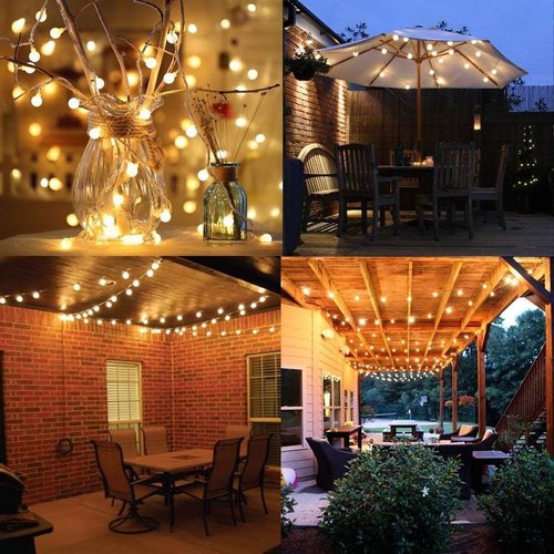 Globe USB String Lights - 20ft 40 LED Warm White Fairy Lights for Party & Home Decoration