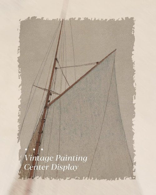 Gold Framed Vintage Wall Art - Seaview Painting Prints for Living Room | Aesthetic Home Decor (8"x10")