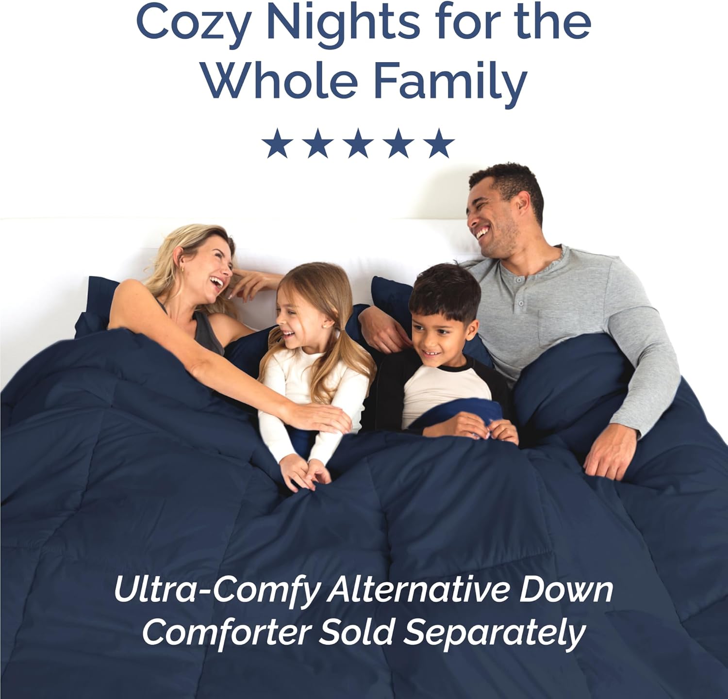 Regine Switzerland Full Size 4-Piece Sheet Set - Comfy Cooling Bed Sheets - Ultra-Soft, Deep Pockets - Navy Blue