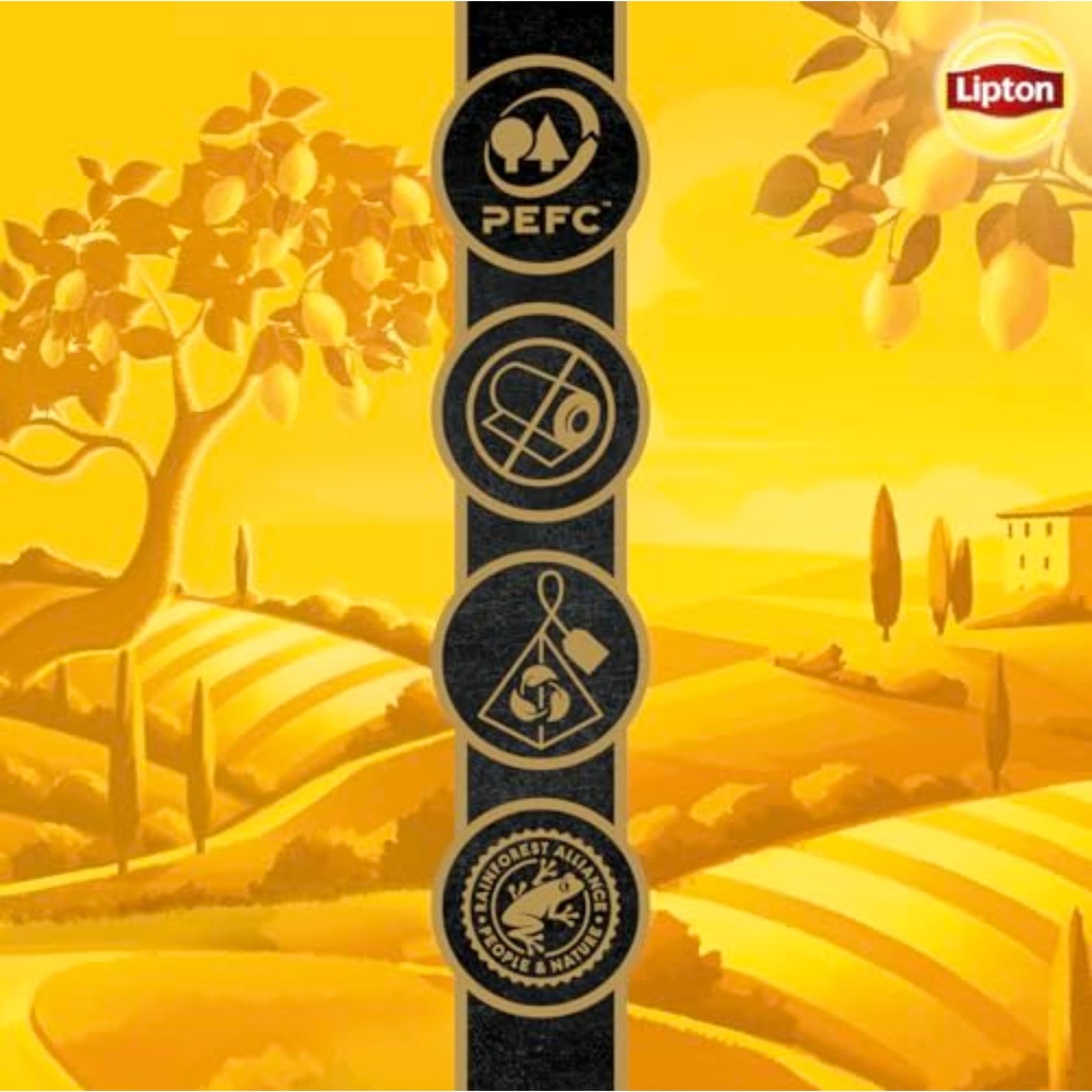 Lipton Black Tea Lemon, Pyramid Tea Bags, Flavored Teabags for a Refreshing Cup of Tea, 80 Total Tea Bags (20ct - Pack of 4)