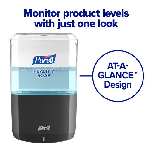 PURELL HEALTHY SOAP Gentle & Foam ES6 Starter Kit, 1- 1200 mL Fragrance Free Soap Refill + 1- PURELL ES6 Graphite Touch-Free Soap Dispenser (Pack of 1) - 6472-1G - Manufactured by GOJO, Inc.
